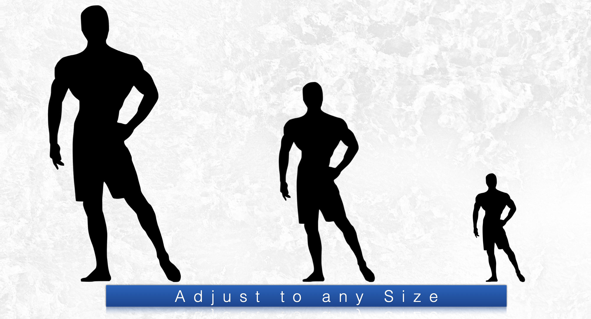 Men's Physique Competition Front Position Silhouette Printable Digital