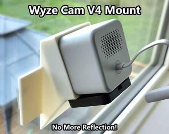 Wyze Cam Holder V4  Window Mounting Bracket 45 degree Wyze V4Cam Mount up, down, left, right