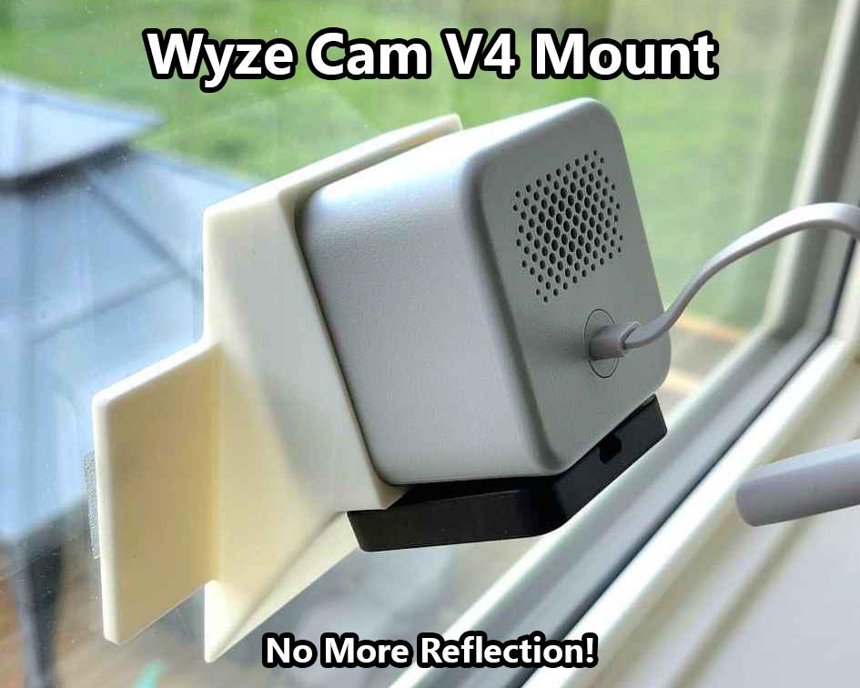 V4 Window Camera Wyze Cam Holder V4 Window Mounting Bracket 45 Degree Wyze V4cam Mount ...