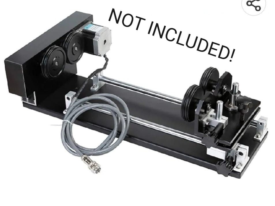 Laser rotary attachment extended arm clamp WITH BACK STOP ATTACHMENT