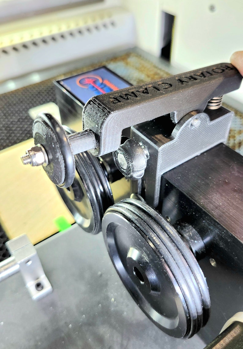 NEW Laser Rotary Clamp Down With Stoper Extra Long Arm Clamp for