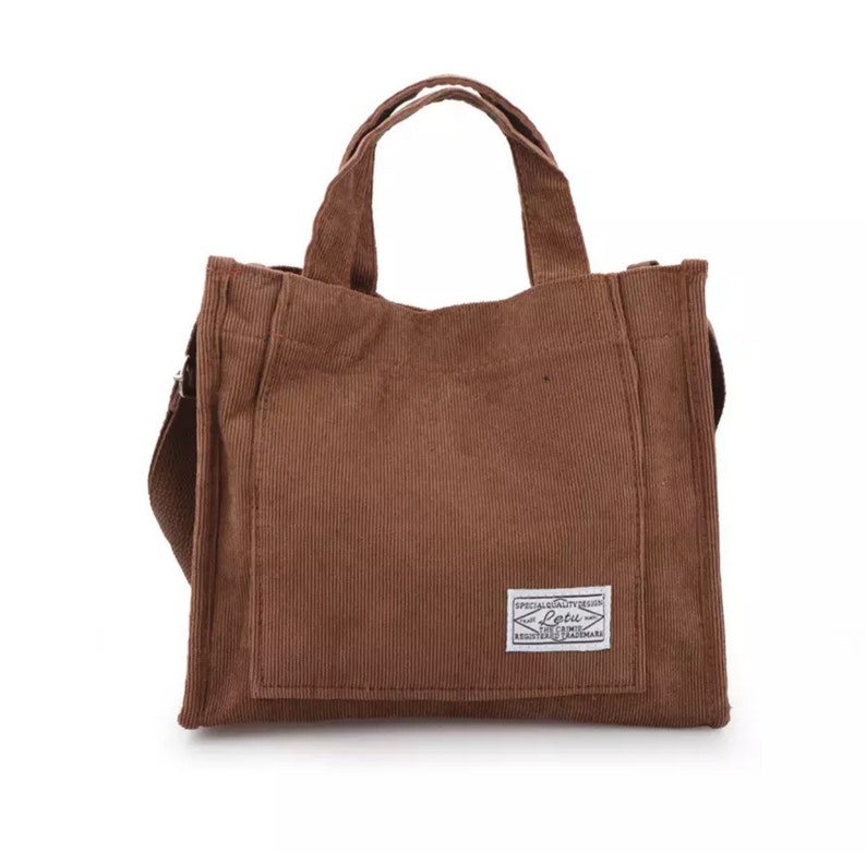 Vintage Coquette Casual Luxury Corduroy Womens Tote Bag Y2K - Etsy