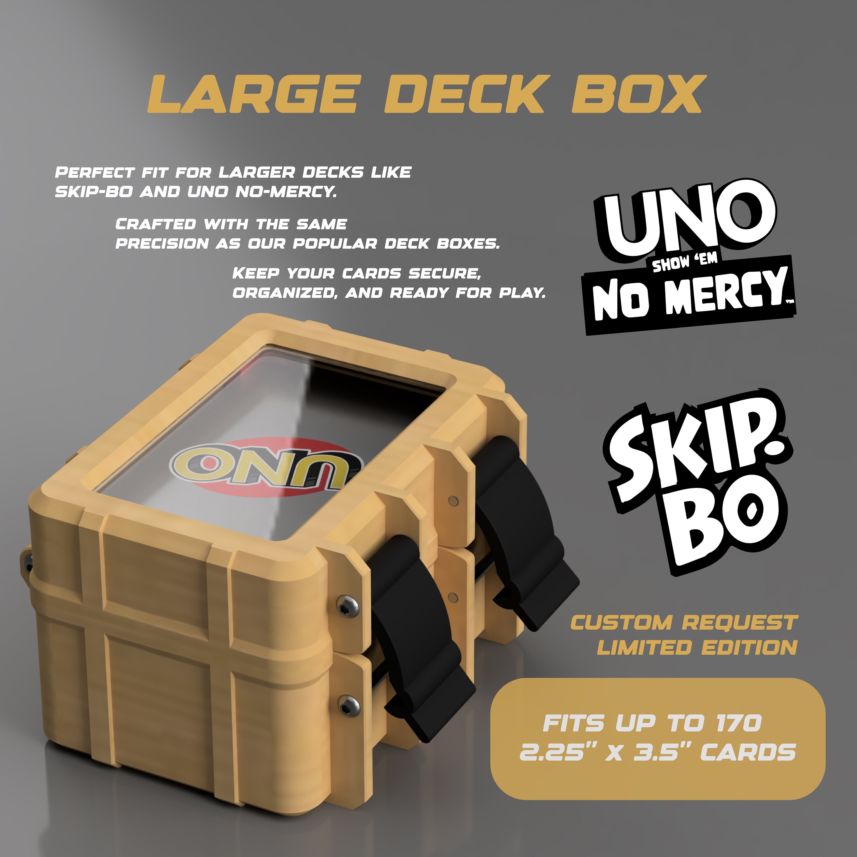 Uno No Mercy / Skip-bo Large Deck Box 