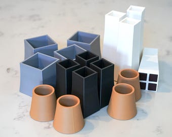 Customizable Furniture Risers Set of 4 | Furniture Risers for Beds, Tables, Desks, Chairs | Table Riser, Furniture Stand, Home & Office