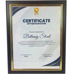 Dia in Zertifikat Display 10,5 x 13 "Plakette Passt ein 8,5 x 11" Dokument Cherry Finish Elegante Plakette Rahmen, Rahmen für Auszeichnungen, Fotos, und mehr
