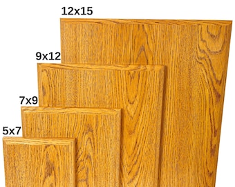 Oak Finish Plaque Blank, Blank Wood Plaque, 5x7, 7x9, 9x12 inch, Wooden Sign Blanks, Perfect for DIY Crafts and Laser Engraving