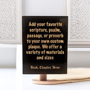 Showcase Your Favorite Verse, Custom Scripture Sign, Bible Scripture ...