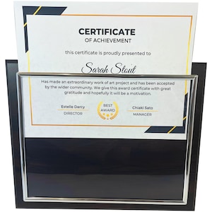 Zertifikat Rahmen Dia im Halter 10,5 x 13 "Plakette passt für ein 8,5 x 11" Dokument Cherry Finish Plaque Rahmen, Rahmen für Auszeichnungen, Fotos und mehr