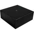 Black Marble Display Base with Center Mount Hole – Polished Stone Pedestal Stand for Sculpture, Statue, Art, Awards, Lamps & Decor