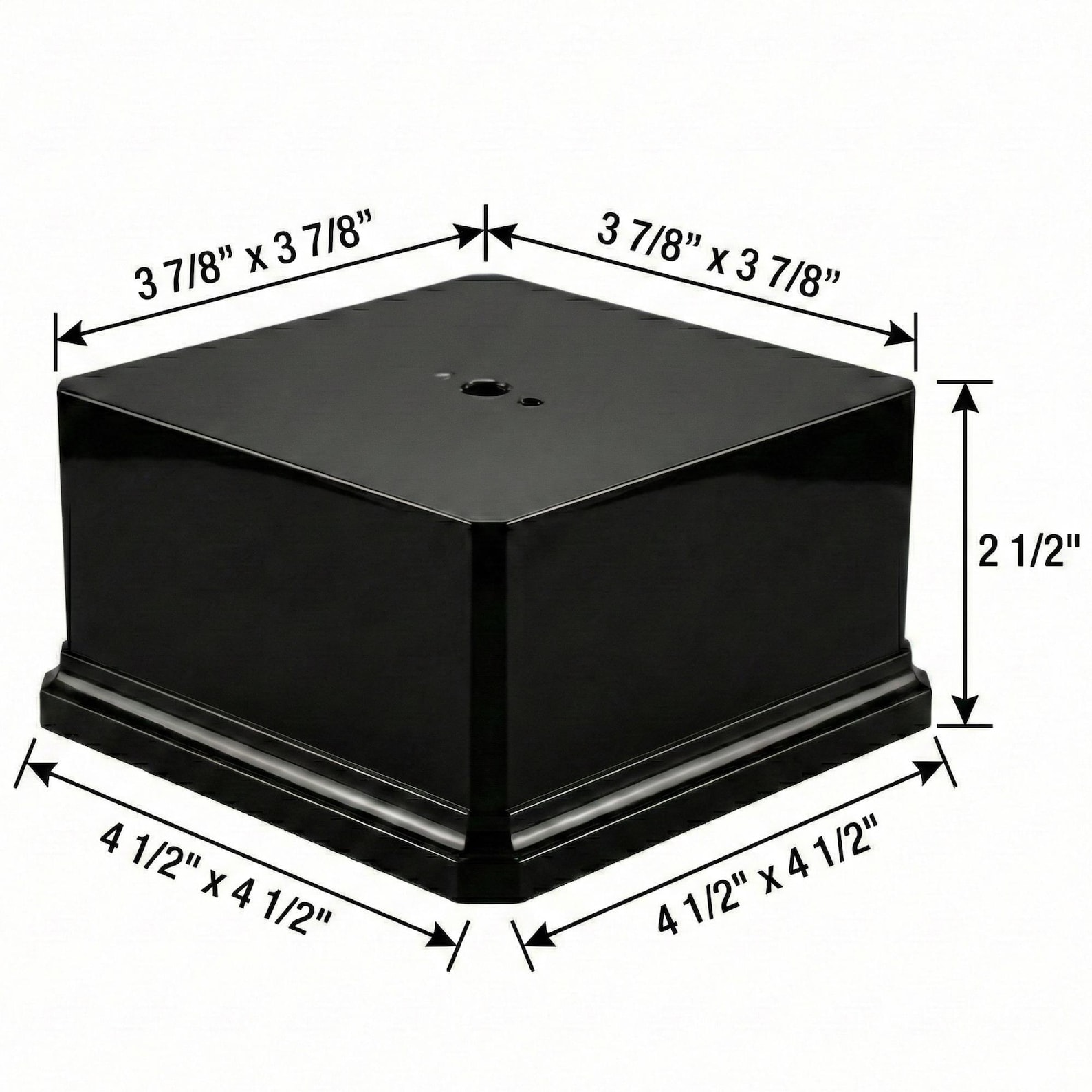 Weighted Display Frame Premium Black Gloss Display Base – Weighted Square Pedestal for ...
