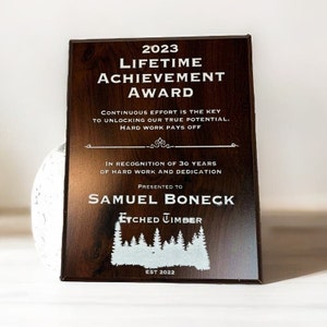 Personalized Retirement Gifts, Retirement Gift for Women, Retirement Gift for Men, Custom Retirement Plaque Award, Cherry Award Plaque