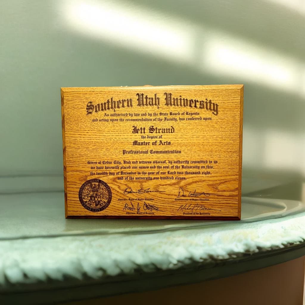 Floating Glass Diploma Frame, Modern Diploma Plaque, Diploma Frame ...
