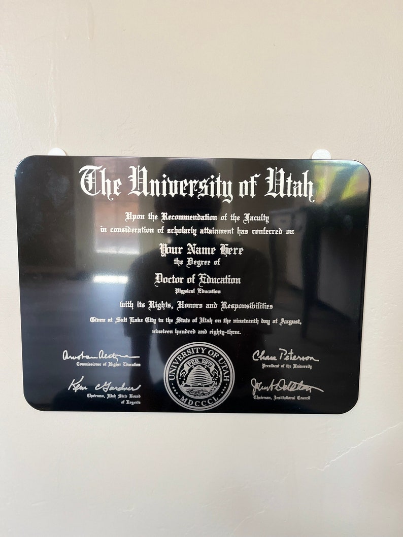 Metal Certificate Award Diploma Frame Custom Diploma Plaque Etsy