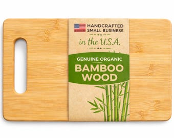 Handcrafted Bamboo Wood Cutting Board Blank Made in the USA | Multiple Sizes -Chopping Board | Serving Tray