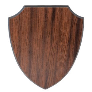 Shield Plaque Blank Cherry Finish Display Multiple Sizes for Engraving, Arts & Crafts | DIY Award Plaque Blanks, Mounting and Display Bases