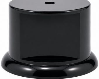 Premium Black Gloss Display Base – Weighted Pedestal Stand for Trophies, Figurines & 3D Prints