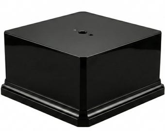 Premium Black Gloss Display Base – Weighted Square Pedestal for Trophies, Sculptures, 3D Prints, & Crafts – Heavy-Duty Riser Stand