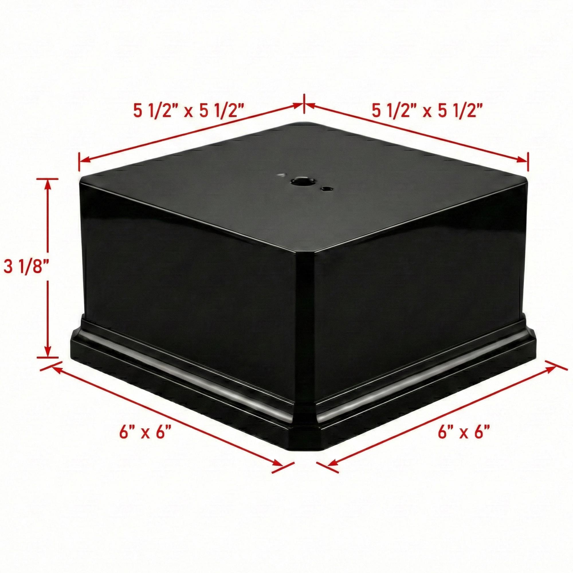 Weighted Display Frame Premium Black Gloss Display Base – Weighted Square Pedestal for ...