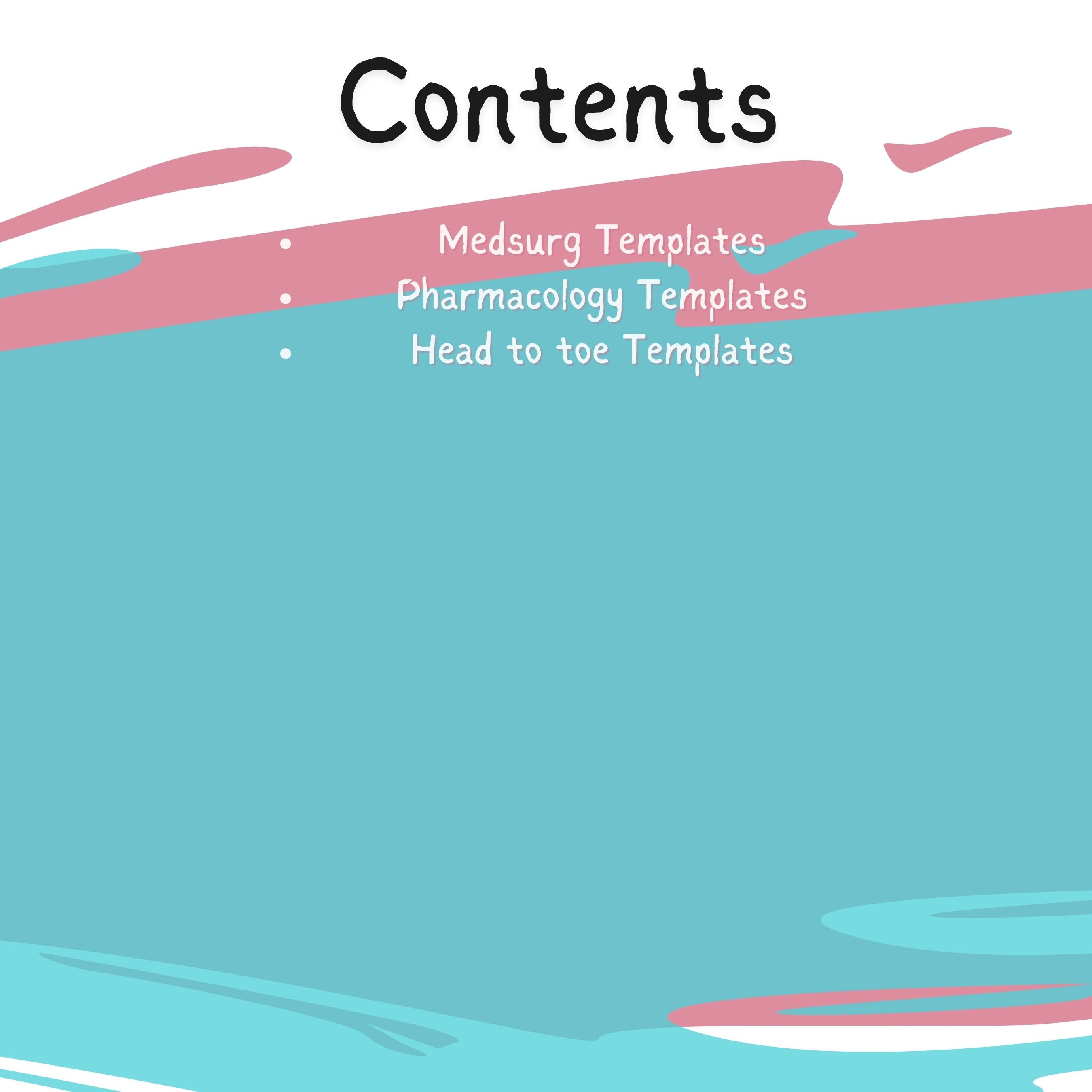 Nursing School Templates Study Notes Nursing Student Notes Etsy UK