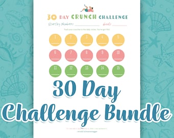 30 Day Challenge Printable Bundle - Inspirational Quotes