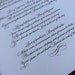 Custom Calligraphy/ Handwritten Poem, Lyrics, Verses, Letter ...