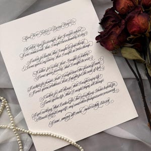 Poème de soldat de la guerre civile | Calligraphie personnalisée/ poème manuscrit, paroles, vers, lettre/ calligraphie personnalisée
