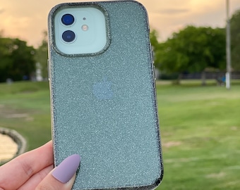 Black Sparkly, Cell Phone Case, iPhone cover, Customize iPhone case, cute iPhone 13 case, 13 Pro Max, 13 pro, 12 pro max, 12, 11, XR, 7/8/SE