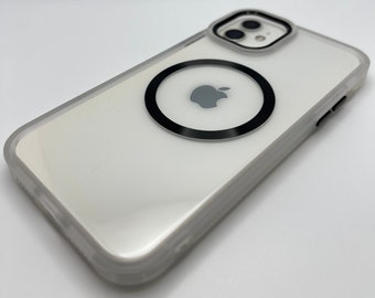CLEAR White MagSafe for iPhone Metallic case