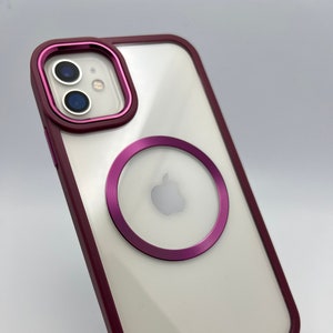 MagSafe ROSSO TRASPARENTE per iPhone 11 Metallico