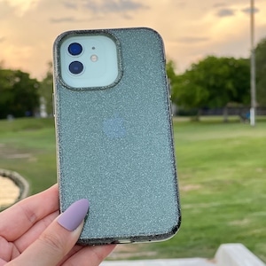 Black Sparkly, Cell Phone Case, iPhone cover, Customize iPhone case, cute iPhone 13 case, 13 Pro Max, 13 pro, 12 pro max, 12, 11, XR, 7/8/SE