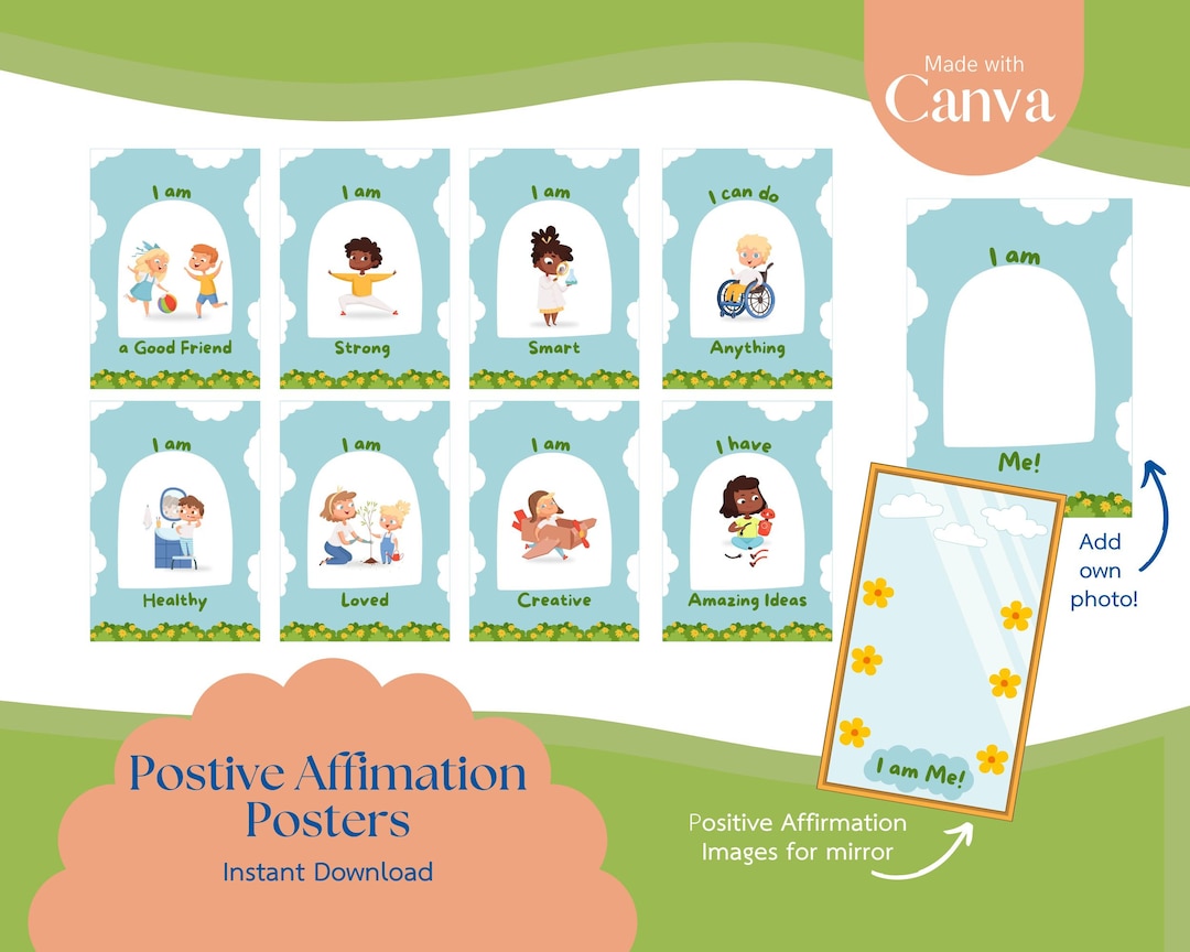 Children's Affirmation Posters - Positive Inspirational Prints ...