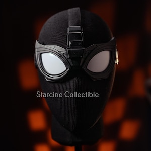 Black Agent Hero Mask: Embossed Fabric Cosplay Costume