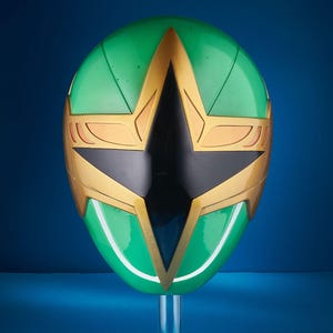 Green Ranger Ninja Storm Helmet - Tokusatsu Super Sentai Cosplay