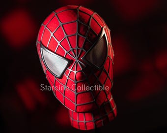 レッド トビー・マグワイア スパイダーマンマスク - シルクスクリーン