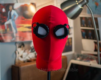 Red Homemade Spider Hero Mask with Faceshell – Cosplay Costume