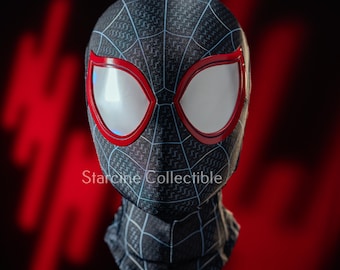 Máscara de cosplay de Miles Spider-Man de la película