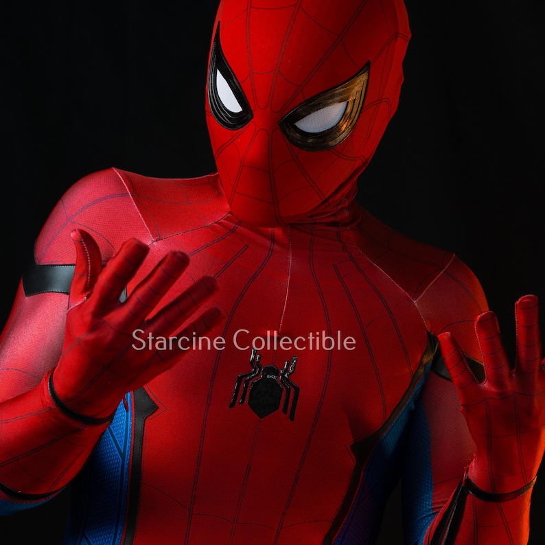 Hero Holland Suit Spider Hero Cosplay Mask Movie Design comic con costumes image 7