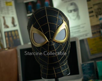 Máscara de cosplay de Hero Gold Miles Spider Hero, diseño de película