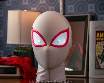 Máscara LED de Spider Lady, máscara de cosplay, diseño de película, disfraz de Halloween