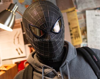 Black Red Spider 1.0 Hero Mask with Faceshell – Cosplay Costume