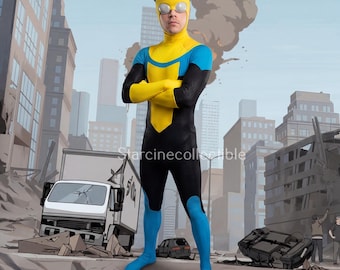 Screen Printed Yellow Protector Suit Made Of Silicone halloween costume Comic Con Idea