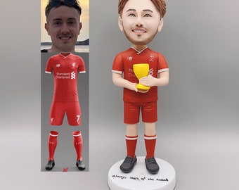 Custom bobbleheads, custom football bobbleheads, custom runners bobbleheads, footballer award gifts. Player of the Year bobbleheads