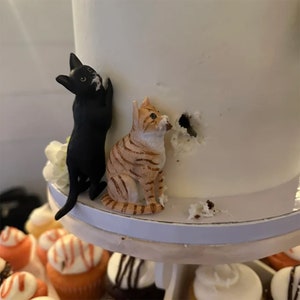 Custom Cat Wedding Cake Toppers, Custom Pet Birthday Cake Toppers, Dog Birthday Cake Toppers, Cat Cake Toppers, Pet Statues, Cat Anniversary