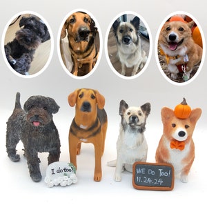 Personalized Custom Dog, Dog Wedding Cake Topper, Dog Birthday Topper, Cat Birthday Topper, Pet Cake Topper, Pet Statue, Pet Birthday