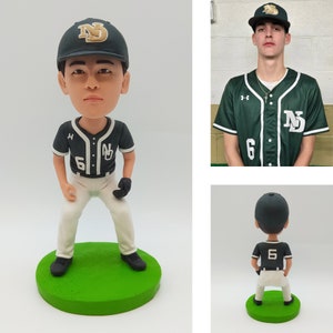 Custom Baseball Bobbleheads, Bobblehead Baseball Players, Best Gift For Young Baseball Player, Personalized Gift For Baseball Player image 1