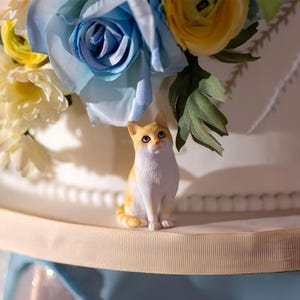 Custom Cat Wedding Cake Toppers, Personalized Cat/Dog Wedding Cake Toppers, Pet Birthday Gifts, Wedding Anniversary Gifts, Pet Statues