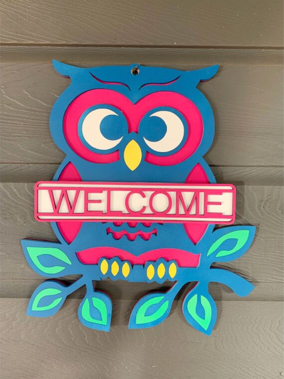 Owl Sign Etsy