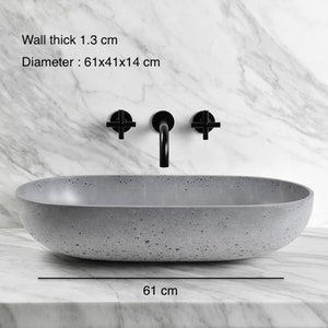 Concrete Sink Mold Oval Basin STL file for Silicone basin mold Cement crafts molds Beton designer, 3d model. image 1