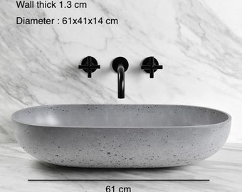 Concrete Sink Mold Oval Basin STL file for Silicone basin mold Cement crafts molds Beton designer, 3d model.