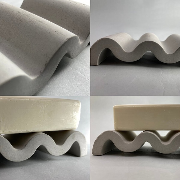 Wave Soap Dish Silicone Mold maker STL File| Bathroom Cement Decor Mold | Concrete Decor Mold | Silicone Concrete mold  | moald casting